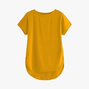 Women Solid Round Neck Cotton  T-Shirt